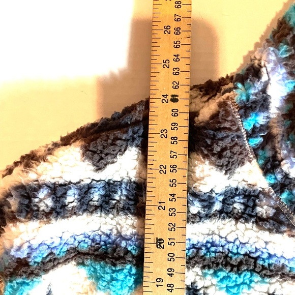 Aerie OFFLINE Cozy Nordic Snowflake Fleece Quarter Zip Pullover Size Large - Picture 13 of 15